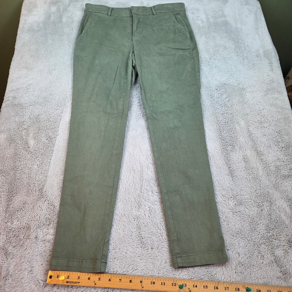 Banana Republic Sloan Fit Pants Womens Sz 2 Slim Stretch Cotton Rayon Dark Olive